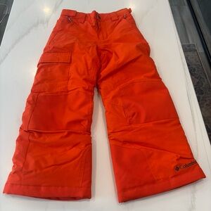 Columbia Bugaboo Kids' Bright Orange Snow Pants Omni-tech Size XS (6-7)